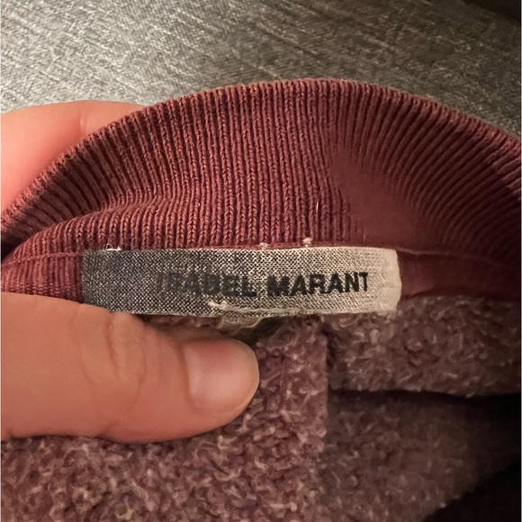 isabel marant burgundy vintage high neck sweatshirt - Picture 3 of 8